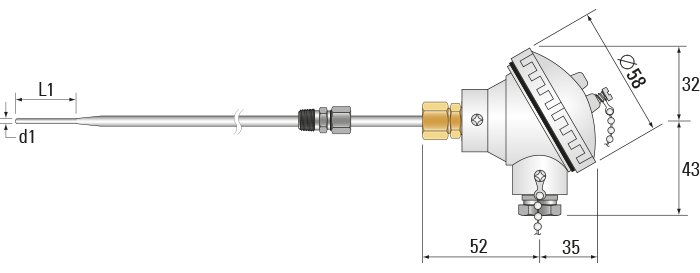 Sensores de Punta Reducida – Sensores Pt100 con Cabezal miniatura IP67 de aleación fundida